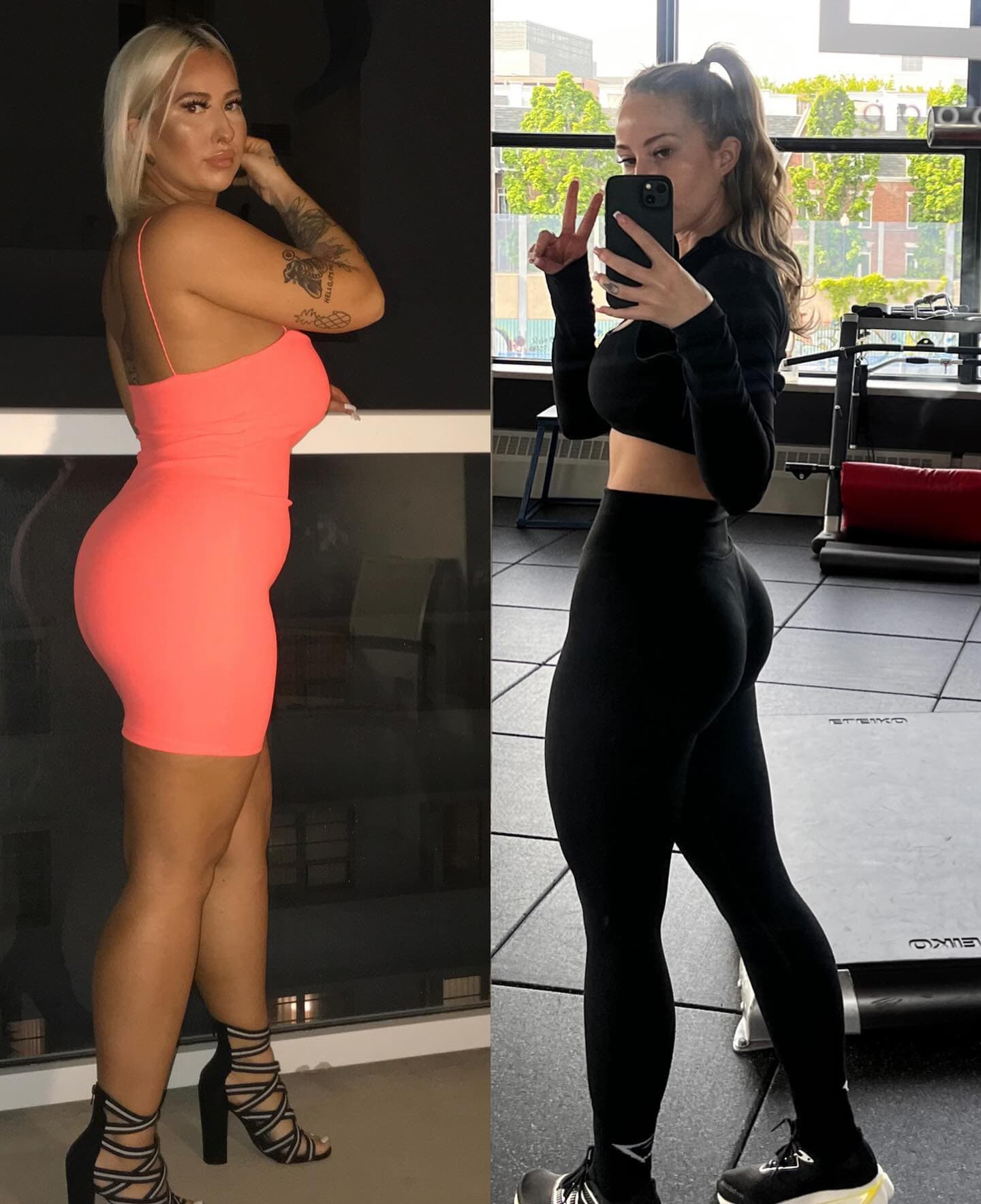 Body recomposition coaching results from The Recomp Method, before and after transformation